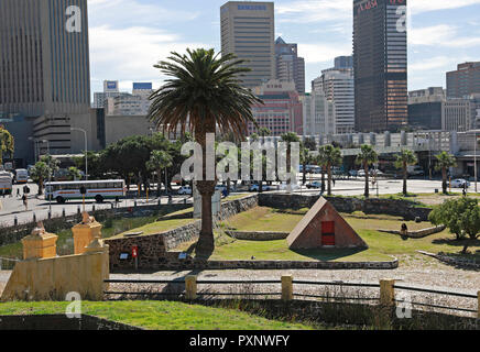 Vista di Cape Town CBD dal Capo di Buona Speranza, Sud Africa. Foto Stock
