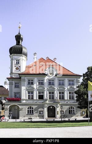 Deutschland, Bayern, Altoetting, Kapellplatz, Rathaus, erbaut 1906, Architekt Prof, Rudolf Esterer, Baustil Neubarock, Rathausturm Foto Stock