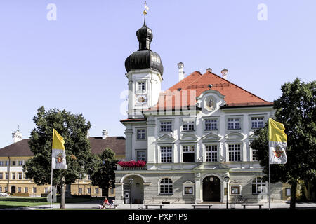 Deutschland, Bayern, Altoetting, Kapellplatz, Rathaus, erbaut 1906, Architekt Prof, Rudolf Esterer, Baustil Neubarock, Rathausturm Foto Stock