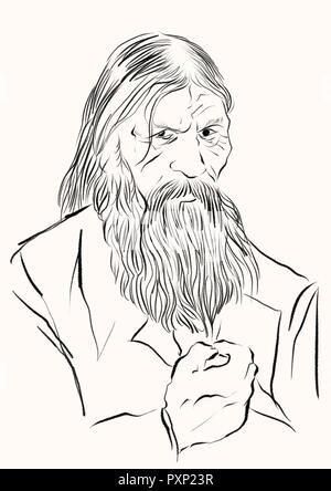 Ritratto di Rasputin Foto Stock