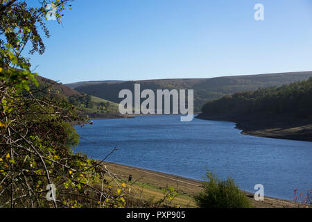 Serbatoio Ladybower, Bamford,Peak District,Derbyshire,Inghilterra England Regno Unito. Foto Stock