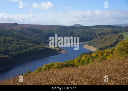 Serbatoio Ladybower, Bamford,Peak District,Derbyshire,Inghilterra England Regno Unito. Foto Stock