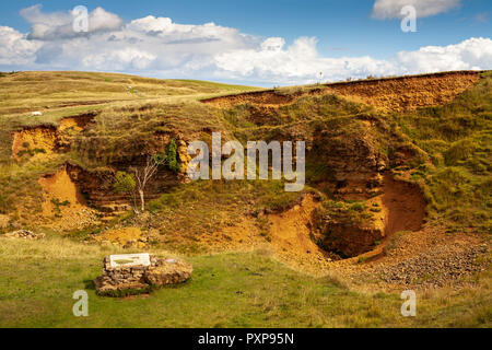 Rolling Bank Quarry SSSI su Cleeve Hill vicino a Cheltenham, Gloucestershire, Inghilterra Foto Stock