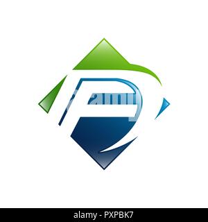 FD F D Lettera Logo Design. Creative lettere moderne icona Vettore Illustrazione del logo Illustrazione Vettoriale