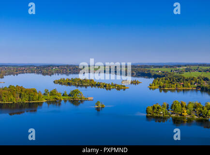 Lago Staffelsee vicino a Murnau, Baviera, Germania Foto Stock