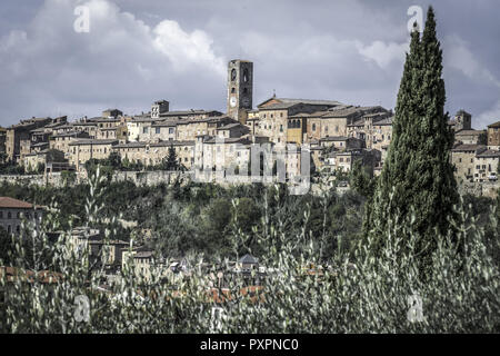 Vista di Colle Alta, Colle di Val d Elsa, Toscana, Italia, Europa Foto Stock