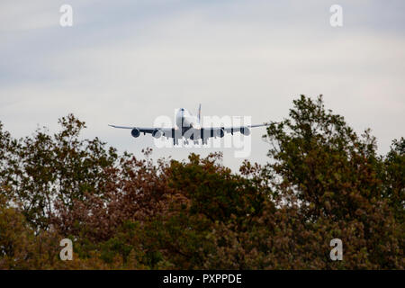 D-ABYM, Boeing 747-830 der Lufthansa als "5-Starhansa' am Flughafen Frankfurt am Main (FRA), 23.09.2018 Foto Stock