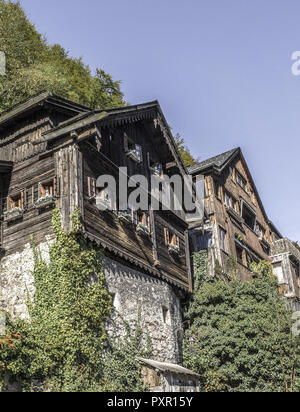 Hallstatt am Hallstätter vedere, Oberösterreich, Österreich, Europa Foto Stock