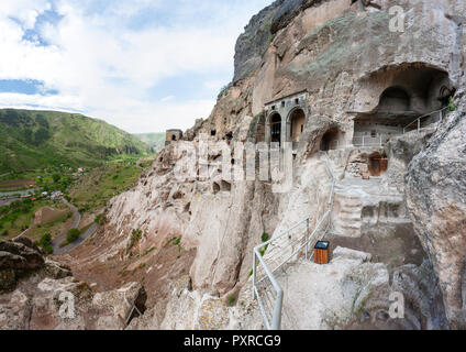 La Georgia, Samtskhe-Javakheti, grotta Vardzia città Foto Stock