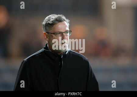 Dens Park, Dundee, Regno Unito. 23 Ott, 2018. Ladbrokes Premiership, Dundee rispetto al cuore di Midlothian; cuori manager Craig Levein Credito: Azione Sport Plus/Alamy Live News Foto Stock