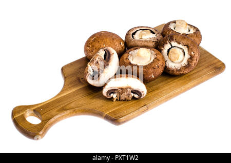 Portobello sul bordo di taglio. Foto Studio Foto Stock