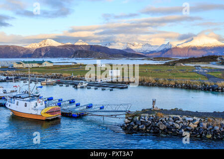 Isola sommaroy paesaggio immagini prese sull isola Kvaloya Troms comune, nei pressi di Tromso Norvegia Foto Stock