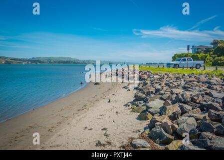 Bodega Bay, CA, UCE - marzo 23 2016: Autostrada 1 California 1 Bodega Bay Beach Foto Stock