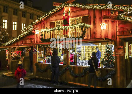 Weihnachtsmarkt auf dem H¯bro Plads, Innenstadt, Kopenhagen, Regione Hovedstaden, Dänemark, Europa, mercatino di Natale sulla Hobro Plads, Centro citta', C Foto Stock