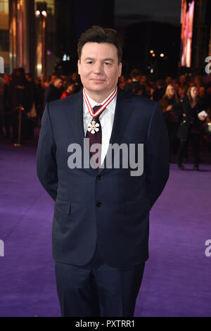 Mike Myers frequentando il Bohemian Rhapsody Premiere Mondiale tenutasi presso la SSE Arena, Wembley, Londra. Stampa foto di associazione. Picture Data: martedì 23 ottobre, 2018. Vedere PA storia SHOWBIZ Rhapsody. Foto di credito dovrebbe leggere: Matt STANLEY A. CROSSICK/PA FILO Foto Stock