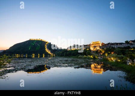 Cina, Qinyang, antica città di blue ora Foto Stock