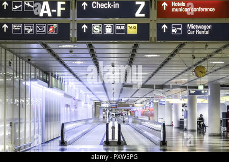 Laufband am terminale 1, Flughafen München, Bayern, Deutschland, Europa Foto Stock