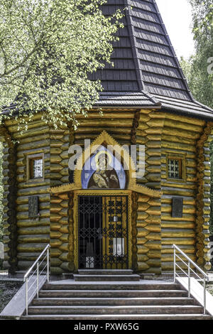 Russisch-orthodoxe Auferstehungskapelle (1995), KZ-Gedenkstätte Dachau, in der Nähe von München Foto Stock