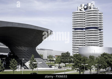 BMW-Welt, BMW-museo, BMW Firmenzentrale, München, Bayern, Deutschland, Europa Foto Stock
