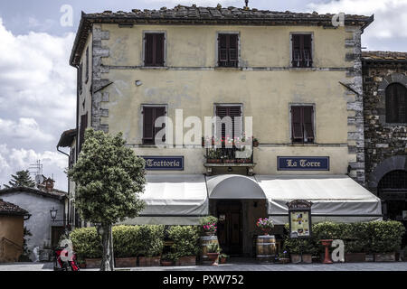 Alststadt von Castellina in Chianti Toskana, Italien, Europa (www.allover.cc/TPH) Foto Stock