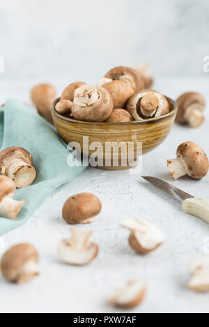 Ciotola di crimini di funghi Foto Stock