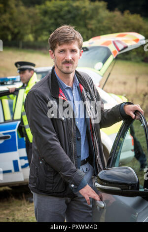 Gwilym Lee, attore che gioca il ruolo di DS Charlie Nelson in Midsomer omicidi Foto Stock