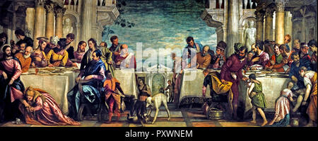 Cena in casa di Simone 1570 dal Veronese (Paolo Caliari) 1528-1588 Italia, italiano . Foto Stock