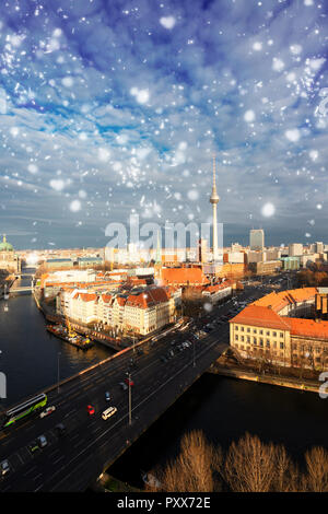 Paesaggio urbano di Berlino, Germania Foto Stock