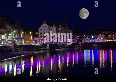 Oban Scozia UK vista notturna Foto Stock