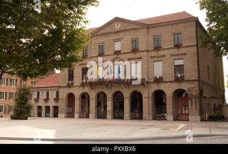 Hotel de Ville o Town Hall a Thonon-les-Bains in Alta Savoia dipartimento di Francia sulle rive del Lago di Ginevra Foto Stock