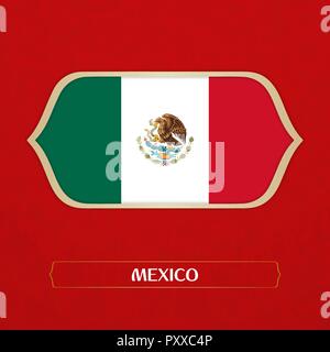 Bandiera del Messico è realizzato in stile di calcio Illustrazione Vettoriale