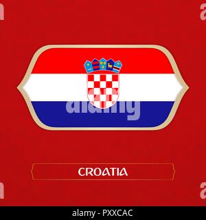Bandiera della Croazia è realizzato in stile di calcio Illustrazione Vettoriale