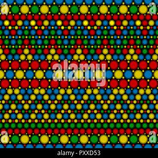 Australian dot pattern. Aborigeni Australiani arte geometrica cerchi concentrici pattern senza giunture Illustrazione Vettoriale