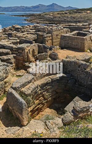 Sito archeologico Necropoli, Son Real Foto Stock