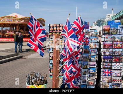 Golden Gallopers brighton beach front Foto Stock