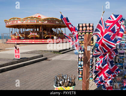 Golden Gallopers brighton beach front Foto Stock