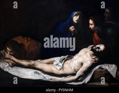 La Pietà da Jusepe de Ribera (Jose de Ribera c.1588/91- 1652/6), olio su tela, 1633 Foto Stock