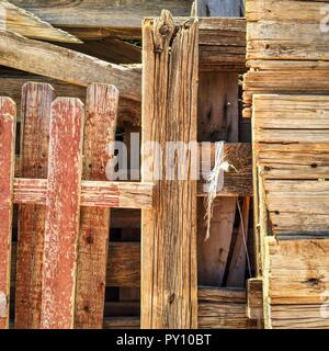 Close-up di pannelli in legno Foto Stock