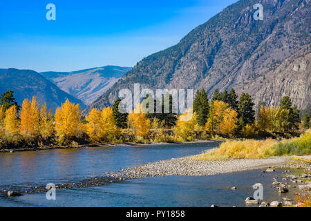 Similkameen Fiume, Vicino Keremeos, British Columbia, Canada Foto Stock