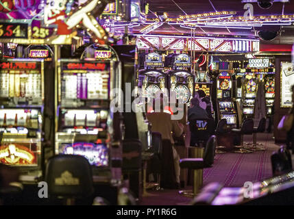 Las Vegas, Spielcasino, Automatenhalle, Nevada, STATI UNITI D'AMERICA Foto Stock