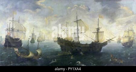 C.C. van Wieringen la Armada spagnola off la costa inglese. Foto Stock