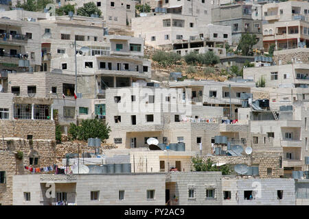 Betlemme, Palestina, West Bank - Luglio 12, 2004: Quartiere nel villaggio palestinese. Foto Stock