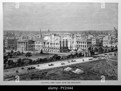 Calcutta - Vista dalla spianata da Elisee Reclus. Foto Stock