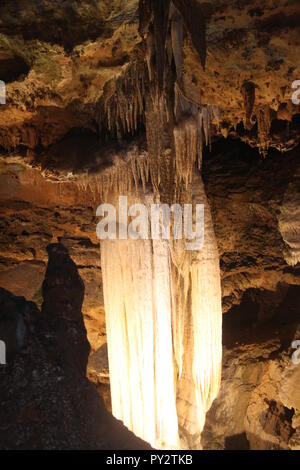 Impressionanti formazioni rocciose a Luray Caverns, VA, USA Foto Stock