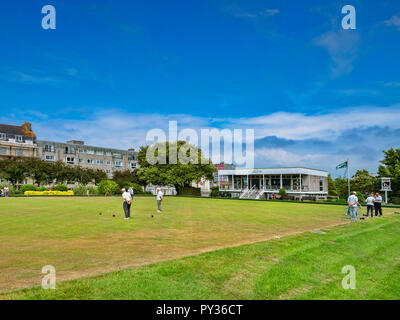 8 Giugno 2018: Plymouth, Devon, Regno Unito - Plymouth Hoe Bowling Club. Foto Stock