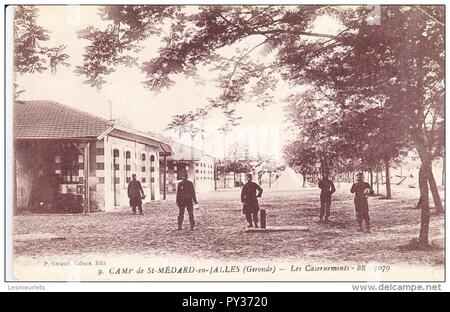 Camp de Saint-Médard - barraquements 7. Foto Stock