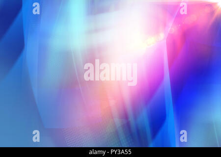 Abstract grafico blu tema sfondo con lens flare Foto Stock