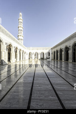 Grosse Sultan-Qabus-Moschee, Muscat Oman Foto Stock