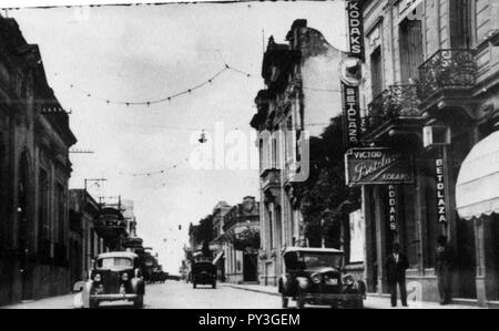 Calle 25 de mayo gualeguaychu vieja. Foto Stock