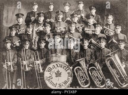 In Canada. Banda di Maxwell, St Mary, Ontario, 1912. Foto Stock